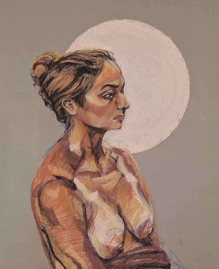 Portrait of Christina, Pasel, 2025